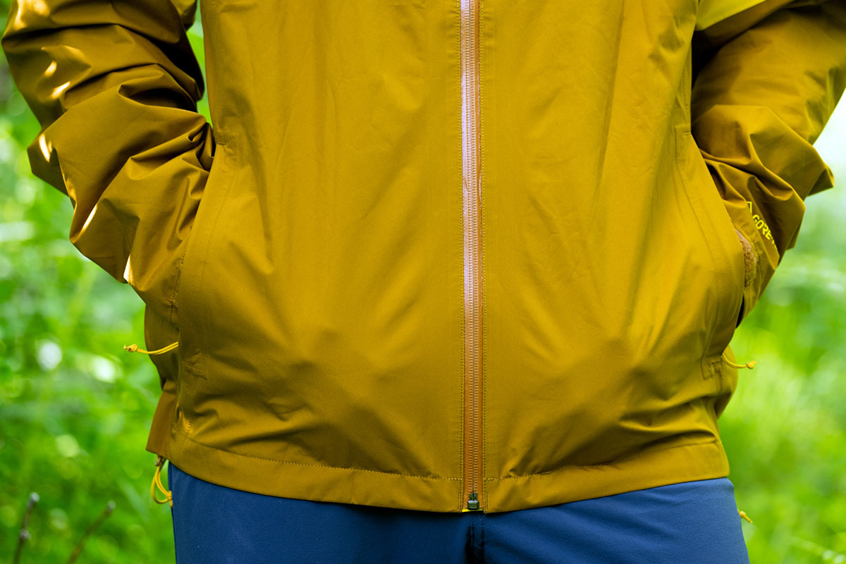 ​​Outdoor Research Foray II GTX rain jacket (closeup from front)